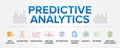 Predictive Analytics technology concept vector icons set infographic illustration background. Business Analytics. Royalty Free Stock Photo