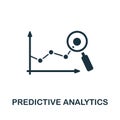 Predictive Analytics vector icon symbol. Creative sign from crm icons collection. Filled flat Predictive Analytics icon for