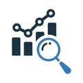 Predictive, estimation, forecast icon. Editable vector graphics. Royalty Free Stock Photo