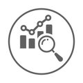 Predictive, estimation, forecast icon. Gray vector sketch.