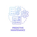 Predictive maintenance blue gradient concept icon