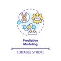 Predictive modeling concept icon