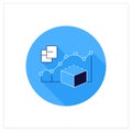 Predictive modeling flat icon