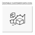 Predictive modeling line icon