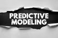 Predictive Modeling text symbolizing data analysis and forecasting for intelligent decision-making through mathematics, patterns, Royalty Free Stock Photo