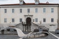 Predjama, Slovenia - Facade of the national academy of science and arts