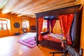 Predjama, Slovenia - 22.07.2018: Interior of medieval Predjama castle near the Postojna cave. Slovenia fortress and inner decorati