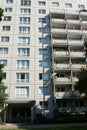 Prefabricated building in Karl-Marx-Allee in Berlin Royalty Free Stock Photo