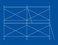 Prefabricated scaffolding. Orthography vector Royalty Free Stock Photo