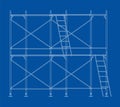 Prefabricated scaffolding. Orthography vector Royalty Free Stock Photo