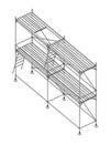 Prefabricated scaffolding. Orthography vector Royalty Free Stock Photo