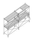 Prefabricated scaffolding. Orthography vector Royalty Free Stock Photo