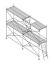 Prefabricated scaffolding. Orthography vector Royalty Free Stock Photo