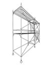 Prefabricated scaffolding. Vector
