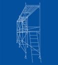Prefabricated scaffolding. Vector
