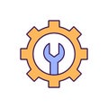 Preferences Outline with Colors Fill Vector Icon that can easily edit or modify.