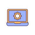Preferences Outline with Colors Fill Vector Icon that can easily edit or modify.