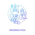 Preferred stock concept icon