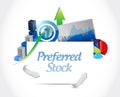 Preferred stock power business chart icon Royalty Free Stock Photo