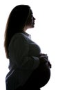 Preg silhouette right Royalty Free Stock Photo
