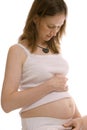 Preg in white2 Royalty Free Stock Photo
