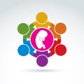 Pregnancy and abortion idea, baby embryo symbol. Illustration of