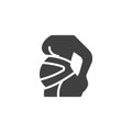 Pregnancy bandage vector icon