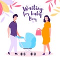 Pregnancy Bundle Illustration Waiting Baby Boy