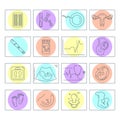 Pregnancy and childbirth. Vector line icons.