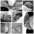 Pregnancy collage Royalty Free Stock Photo