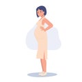 Pregnancy Concept Illustration. Expecting Mother. Future mom. pregnant woman