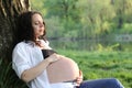 Pregnancy Concept. Pregnant woman. Royalty Free Stock Photo