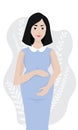 Pregnancy woman. Vector illustration