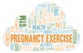Pregnancy Exercise word cloud Royalty Free Stock Photo