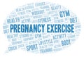 Pregnancy Exercise word cloud Royalty Free Stock Photo