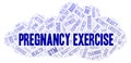 Pregnancy Exercise word cloud Royalty Free Stock Photo