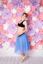 pregnancy fitness sport concept happy pregnant woman Royalty Free Stock Photo