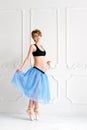 pregnancy fitness sport concept happy pregnant woman Royalty Free Stock Photo