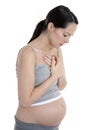 Pregnancy heart burn Royalty Free Stock Photo