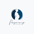 Pregnancy Logo Design Vector Template Royalty Free Stock Photo