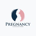 Pregnancy Logo Design Vector Template Royalty Free Stock Photo