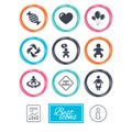 Pregnancy, maternity and baby care icons.