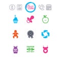 Pregnancy, maternity and baby care icons.