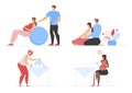 Pregnancy, Maternity and Parenting Scenes Flat Set