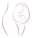 Pregnancy Mother Baby Symbol Royalty Free Stock Photo