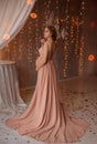 Lovely young pregnant woman in a beautiful dress Royalty Free Stock Photo