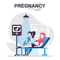 Pregnancy and motherhood isolated cartoon concept Royalty Free Stock Photo