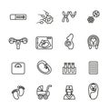 Pregnancy and newborn baby icons set.