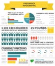 Pregnancy nutrition infographic Royalty Free Stock Photo