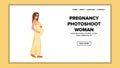 pregnancy photoshoot woman vector